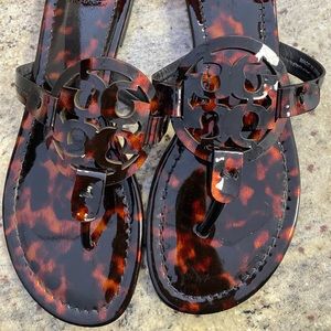 Authentic! Tory Burch tortoise sandals !